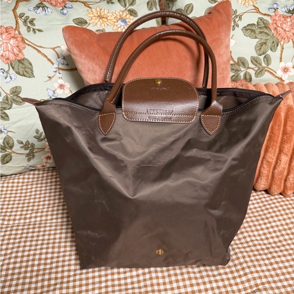 Brown Shoulder Bag -Tote *Leather Handles*  beautiful 👜 - Picture 3 of 9
